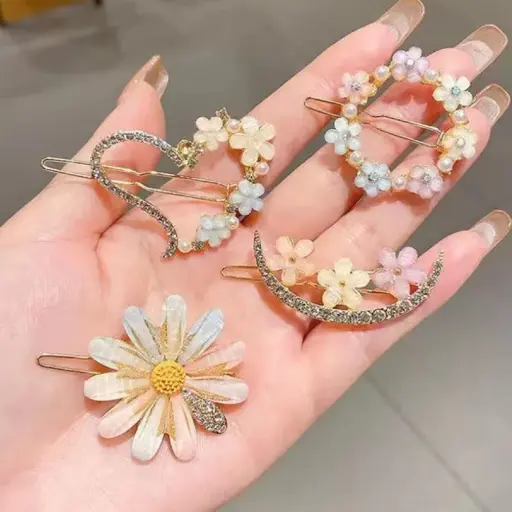 Korean 4pc Fancy Bling Hair Accessories Set