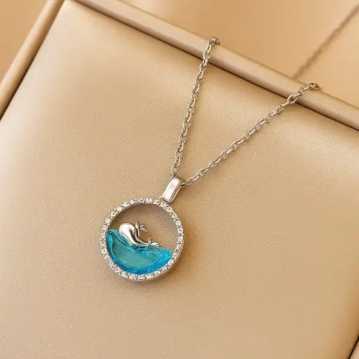 Rose Gold Dolphin Pendant Chain for Girls & Women
