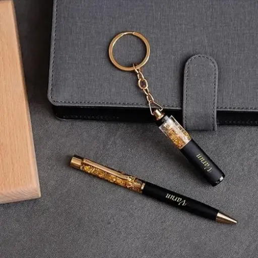 Personalized Pen & Keychain Gift Set